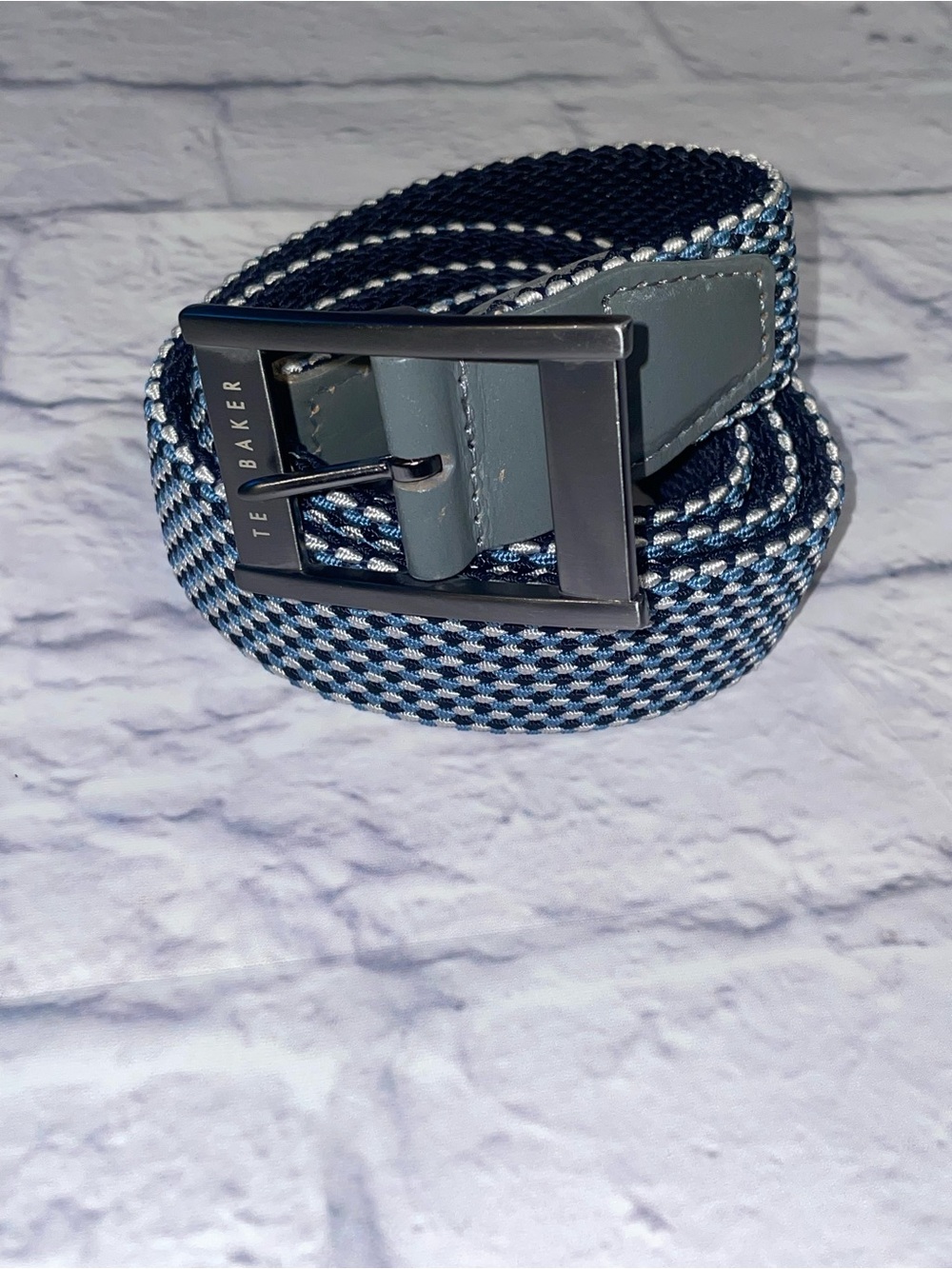 Ted Baker Blue and Gray Woven Belt. M/L